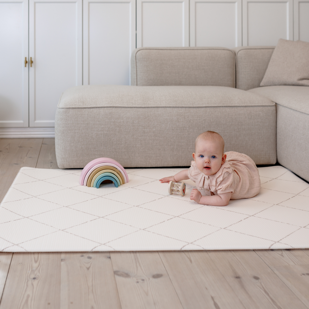 Atlas (store diamanter) skumgulv legetæppe i Kompakt størrelse – perfekt til baby og tumling