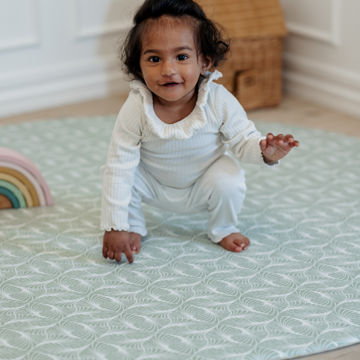 Thy (grøn) legemåtte – blød og støttende skum til leg i stuen eller børneværelset