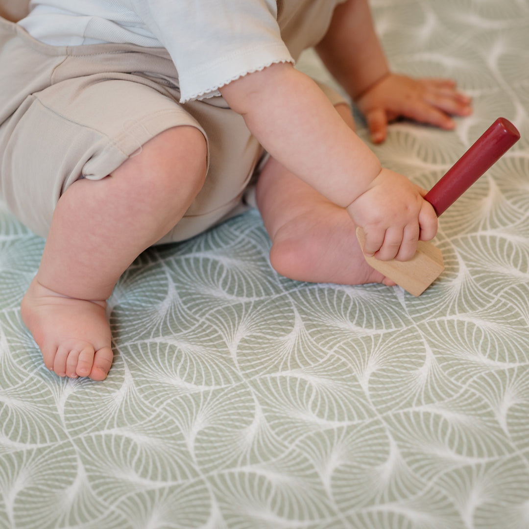 Thy (grøn) skumgulv – sikker og dekorativ legemåtte til børn i Stor størrelse