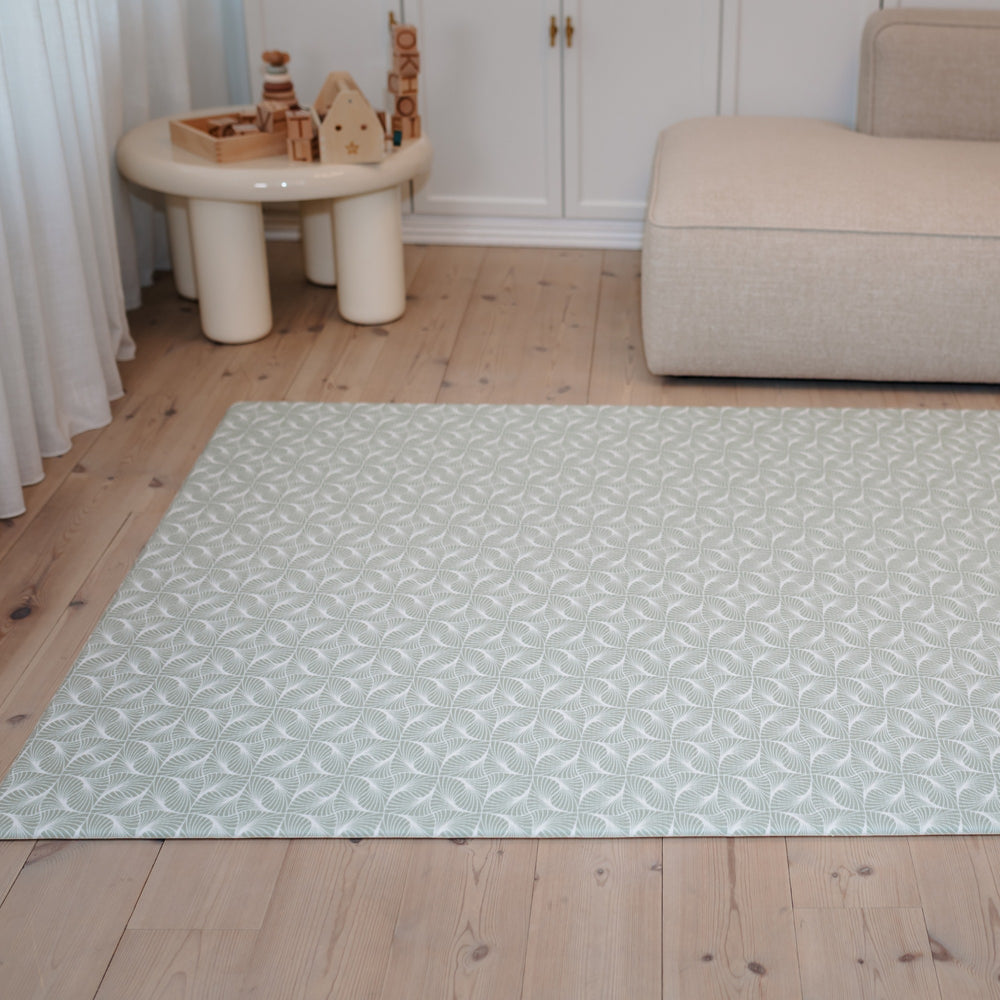 Thy (grøn) i Stor – stilfuld og funktionel legetæppe-løsning til hele familien